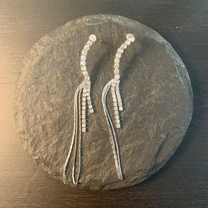 Fun Dangly Silver Sparkly Earrings